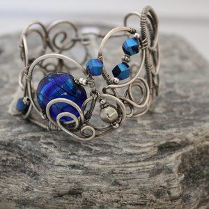 Handmade, Sterling Silver Doodle Bracelet